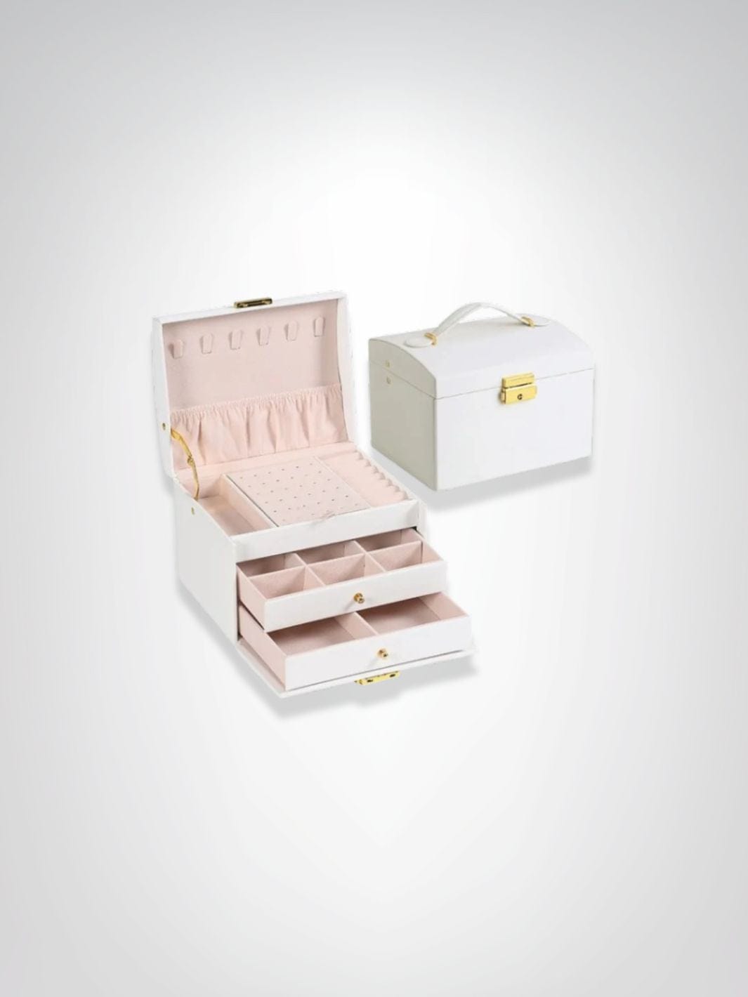 Boîte à Bijoux | Ecrin Pivoine Blanc