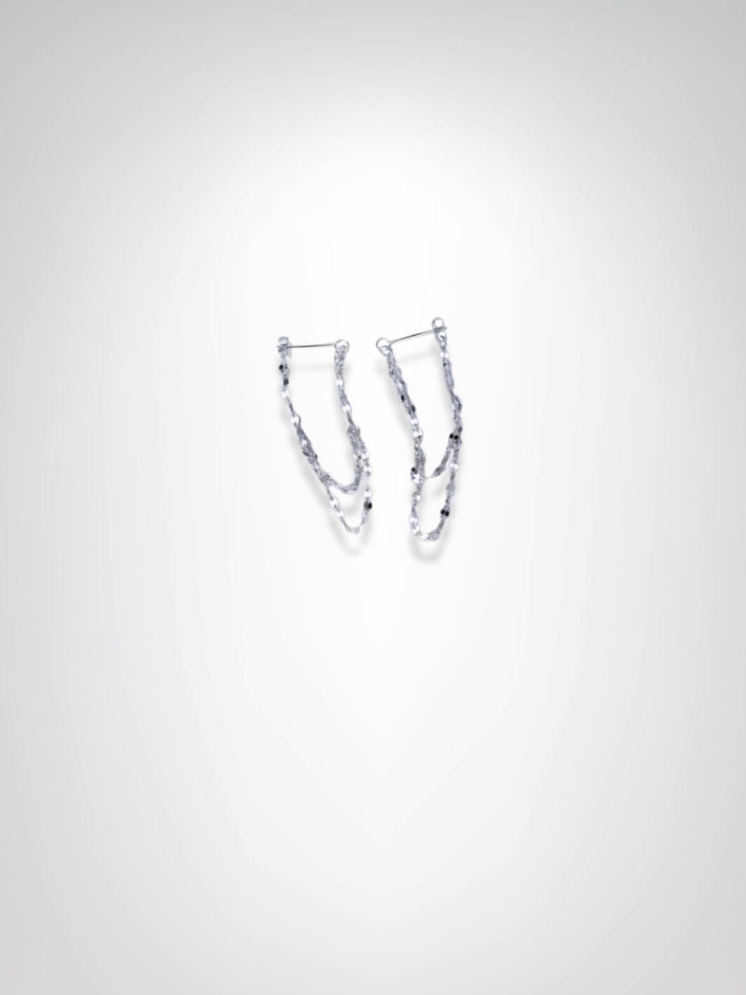 Boucles d'oreilles | Cascade Scintillante Argentée