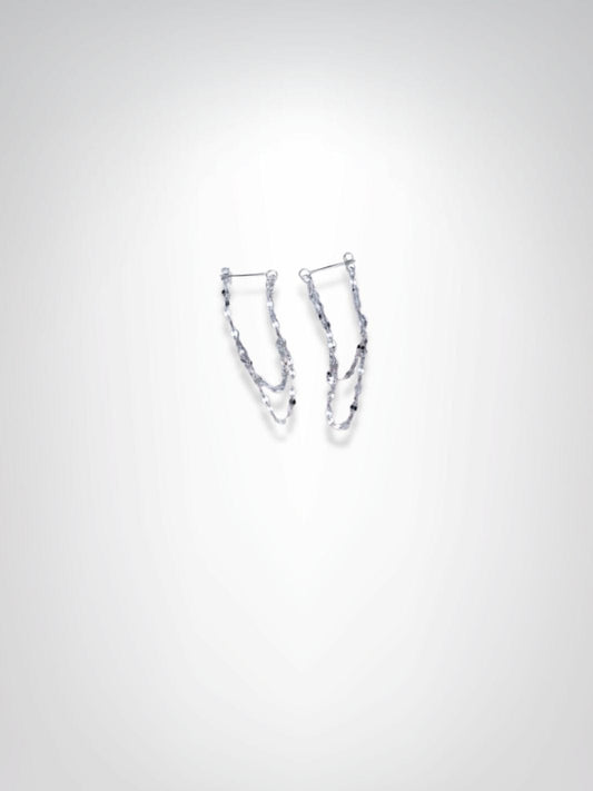 Boucles d'oreilles | Cascade Scintillante Argentée