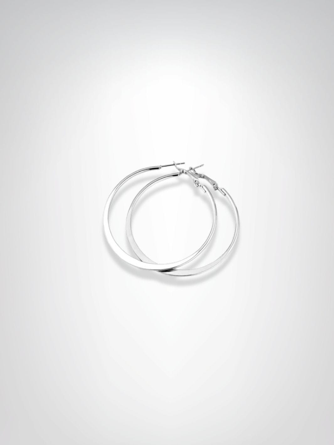 Boucles d'oreilles | Créoles Argentée