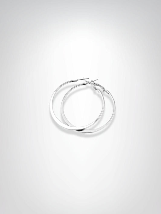 Boucles d'oreilles | Créoles Argentée