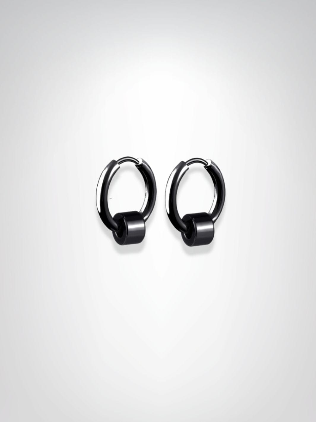 Boucles d'oreilles Homme | Anneau Noir