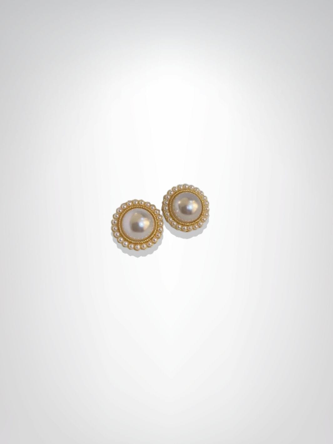 Boucles d'oreilles | Océan de perles Blanc/ Dorée