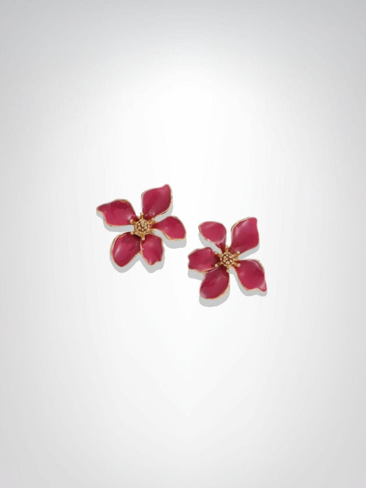 Boucles d'oreilles | Pétalia Rose/ Rouge