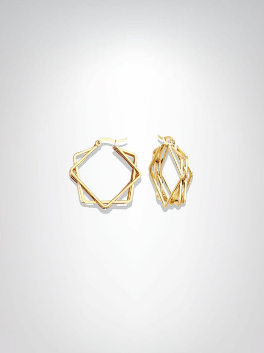 Boucles d'oreilles | Prisma Dorée