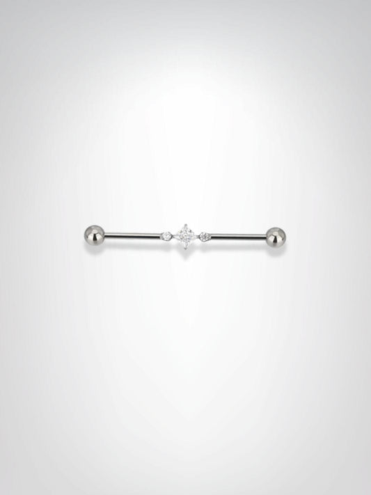 Piercing Industriel | Princesse Glacée Argentée