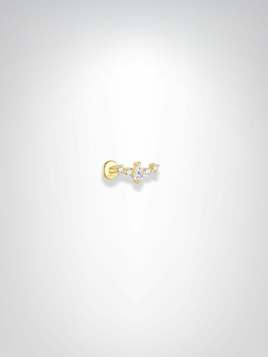 Piercing Tragus | Aurore Boréale Dorée