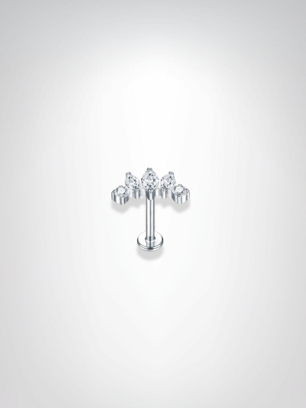 Piercings Helix | Fleur de Glace Argentée