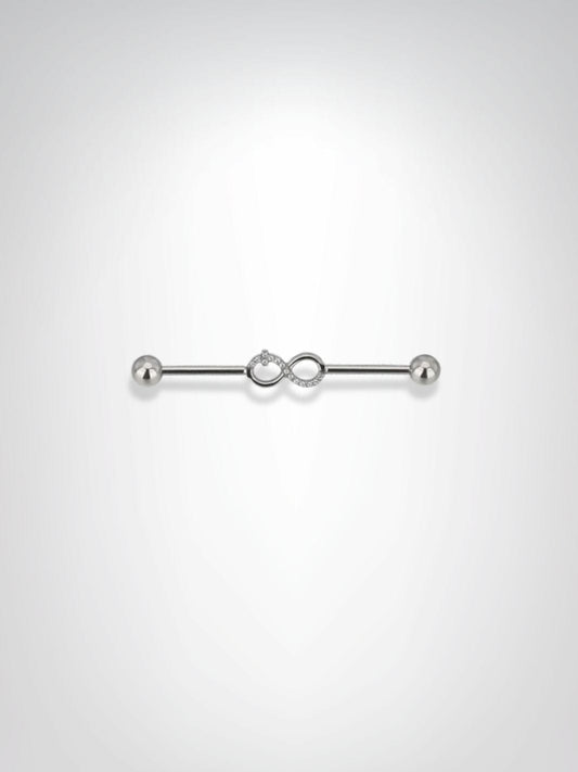Piercings Industriel | Barre d'Éternité Argentée