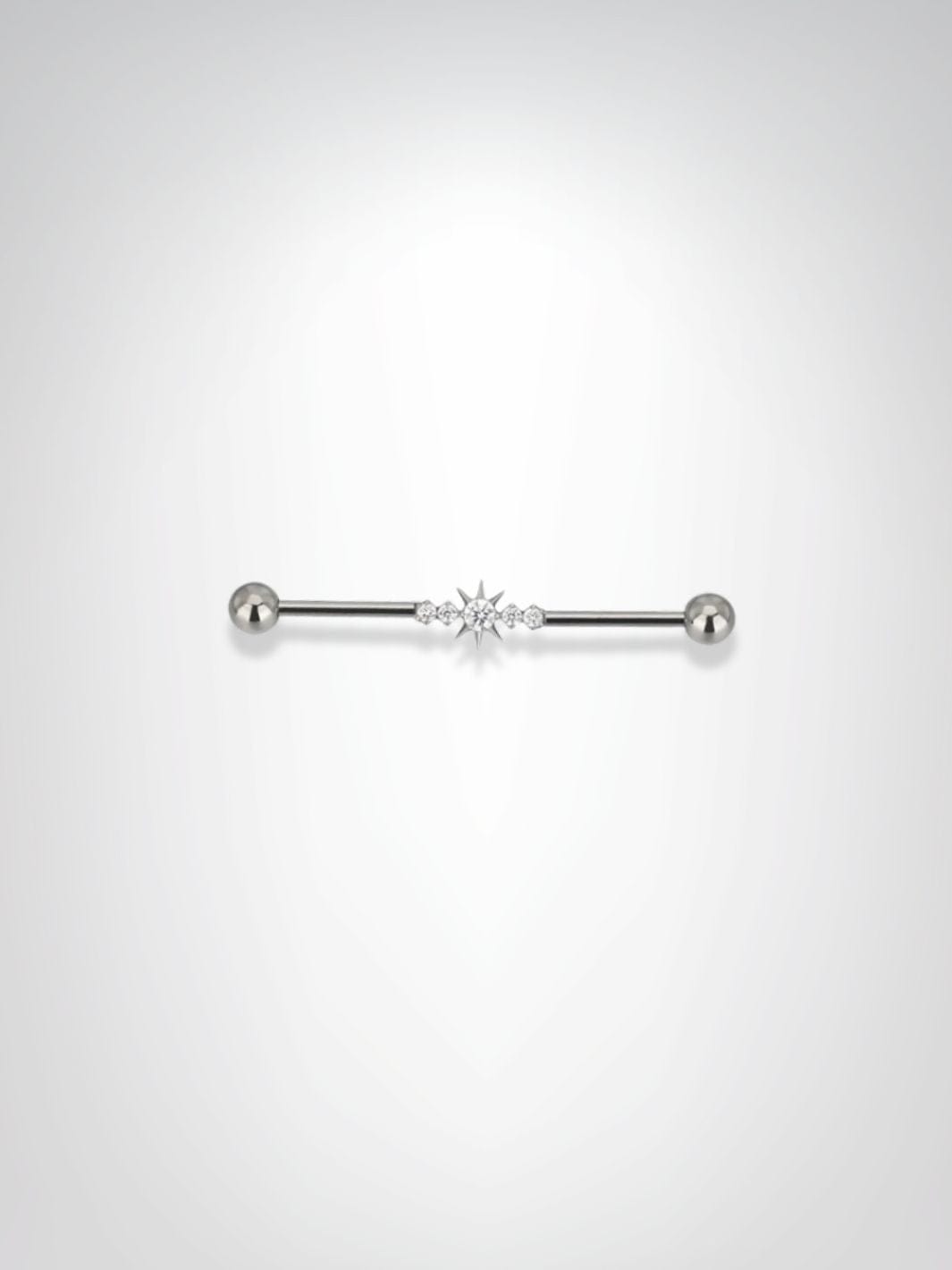 Piercings Industriel | Étoile Polaire Argentée