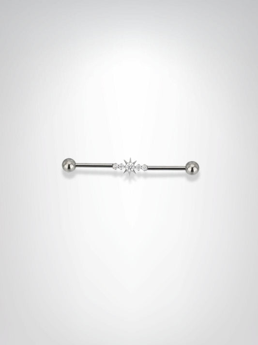 Piercings Industriel | Étoile Polaire Argentée