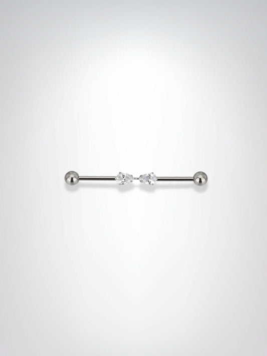 Piercings Industriel | Le Nœud Précieux Argentée